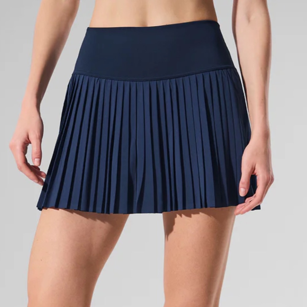 Alo Grandslam Tennis Skirt - Navy Pleated Women's Skirt